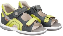 Niskie Sandały Memo Profilaktyczno-Diagnostyczne Szafir 22 Szaro-Zielone