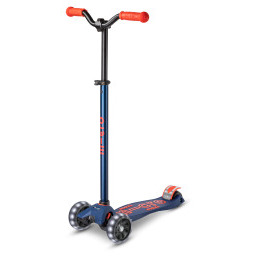 Sportowa hulajnoga Micro Maxi Deluxe Pro LED Navy