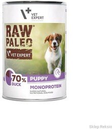 RAW PALEO Puppy Monoprotein KACZKA dla szczeniąt 400g