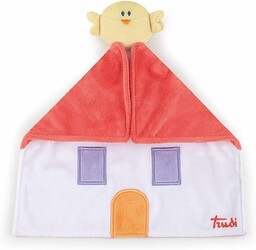 Trudi 28086 Ręcznik do przytulania dom, wielokolorowy