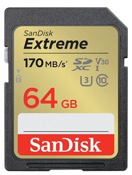 KARTA SANDISK EXTREME SDXC 64GB 170/80 MB/s C10