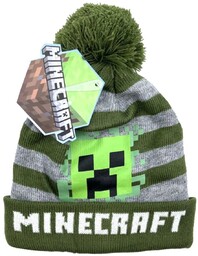 Czapka Zimowa Minecraft Creeper W Paski