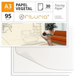 Ofituria Vegetal Kalka Kreślarska, Papier, Biały, 30 Arkuszy