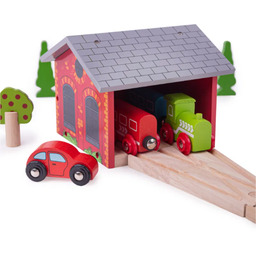 Dodatek do kolejki Czerwona parowozownia BJT160-Bigjigs Rail, kolejki