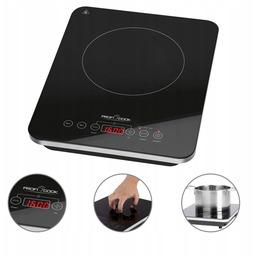 Kuchenka Jednopalnikowa Indukcyjna Płyta Grzewcza Szklana Indukcja 2000W