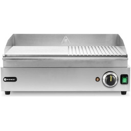Grill elektryczny z płytą 1/2 gładką i 1/2