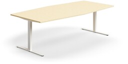 Stół konferencyjny QBUS, kształt łodzi, 2400x1200 mm, rama