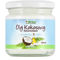 Masło Kokosowe Nierafinowane, Tłoczone na Zimno, MyVita, 200