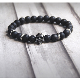 Pakamera LUX. czacha. męska bransoletka . skull VIII