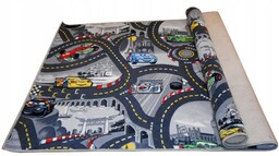 Dywan Disney Cars Ulice Miasto 250x250 Auta Szare