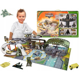 Zestaw wojskowy wielka baza wojskowa 10 pojazdów samolot