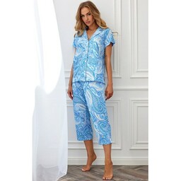 Piżama damska Ralph Lauren ILN92151, Kolor niebieski-wzór, Rozmiar