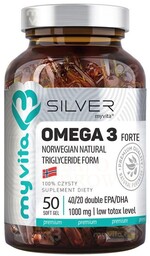 Omega 3 FORTE, SILVER PURE, MyVita, 50 kapsułek