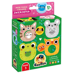 CzuCzu Moje puzzle z dziurką Zwierzątka 12m+