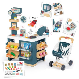 SMOBY Sklep Supermarket z Wózkiem Kasą i Elektronicznym