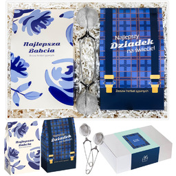Personalizowany Box Najlepsi Dziadkowie - herbata sypana, zaparzacze