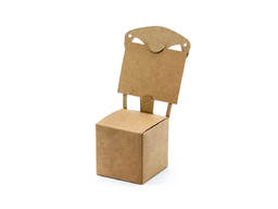 Pudełeczka dla gości krzesełka brązowe - 10 szt.