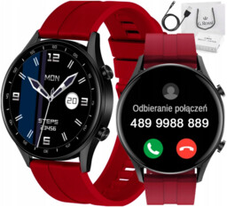 SMARTWATCH MĘSKI G. Rossi SW019-3 black/red (sg014c) PROWADZENIE