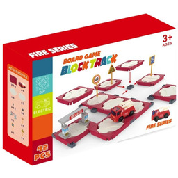 Zestaw Labirynt Drogowy Budowanie Trasy Pojazd Strażacki Znaki