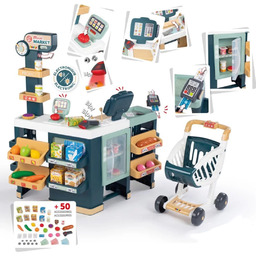 SMOBY Maximarket Wózek Elektroniczną Kasą ze Skanerem Waga