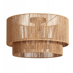 Lampa Sufitowa Plafon Pleciony Klosz Sznurek Boho E27