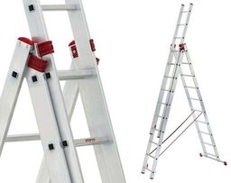 Drabina aluminiowa uniwersalna 3x11 Professional na schody (wysokość