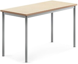 Biurko SONITUS, 1200x600x720 mm, linoleum beż, szary aluminium