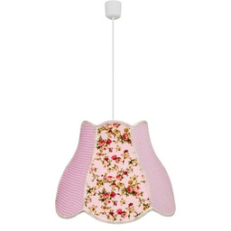 Lumes Różowa patchworkowa lampa wisząca - V167 P4-S09