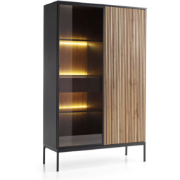 Witryna dwudrzwiowa Sento (WTSZ104) z szufladą, LED,