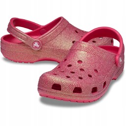 Damskie Buty Chodaki Crocs Classic Iridescent Glitter 211005