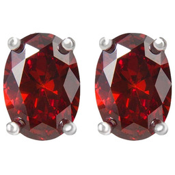 ankabizuteria.pl Kolczyki srebrne z granatem na sztyft -