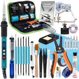 Duży Zestaw Lutowniczy 28w1 Lutownica 80W Mata Trzecia