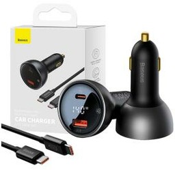 Baseus Superme USB-C 140W Czarny Ładowarka samochodowa
