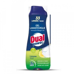 DUAL POWER Żel do zmywarki 660ml LEMON