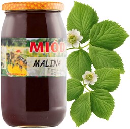 Miód malinowy z kwiatów malin 1,1 kg polski