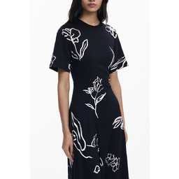 DŁUGA CZARNA SUKIENKA DAMSKA DESIGUAL