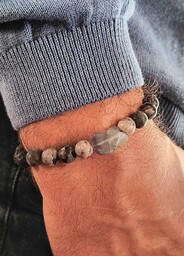 Pakamera Bransoleta Męska Fluoryt Amulet