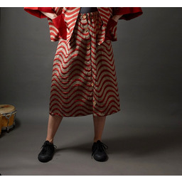 Pakamera Spódnica bordowo - srebrna w stylu vintage