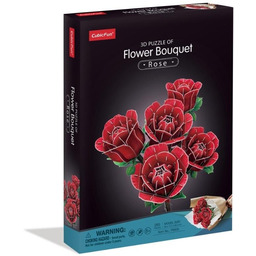 Puzzle 3D Duży bukiet kwiatów Róże