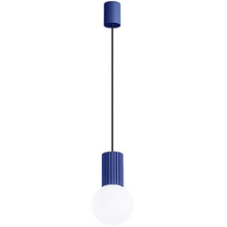 Lumes Nowoczesna niebieska lampa wisząca W1-T61