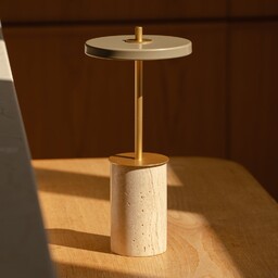 Zewnętrzna Lampa UMAGE, Asteria MOVE MINI, ściemnialny, beżowy,