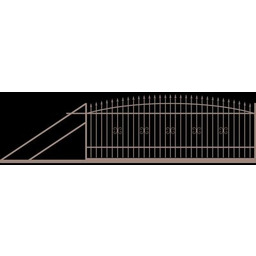 Brama przesuwna Damian 4 m lewa