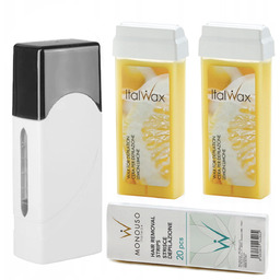 Depilacja zestaw 2x wosk ItalWax LEMON podgrzewacz paski