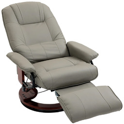 FOTEL RELAKSACYJNY TELEWIZYJNY WYPOCZYNKOWY ROZKŁADANY OBROTOWY SZARY