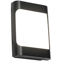 Designerska lampa ścienna zewnętrzna czarna z LED IP44