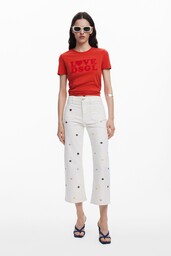 Jeans culotte w koniczyny