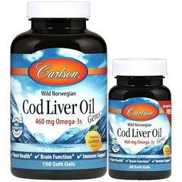 Carlson Labs Wild Norwegian Cod Liver Oil 460mg
