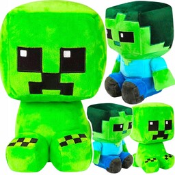 Minecraft Creeper + Zombie Duża Maskotka Zestaw 2W1