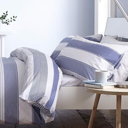 Catherine Lansfield New Quay Stripe Blue komplet pościeli