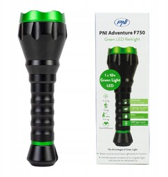 Aluminiowa latarka Pni F750 Green Light Led 10W